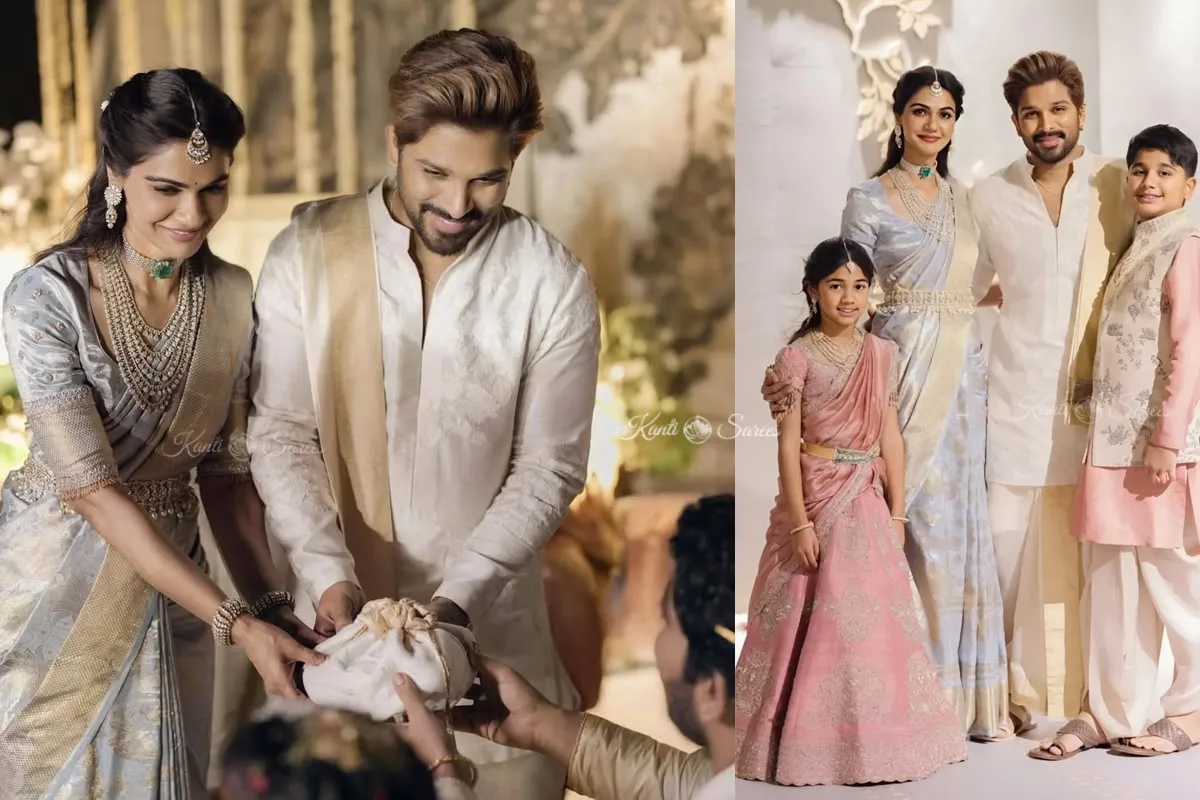 Top 10 Outfit Inspirations from Allu Arjun & Allu Sneha Reddy’s Elegant Ethnic Style 3 Allu Arjun & Allu Sneha Reddy