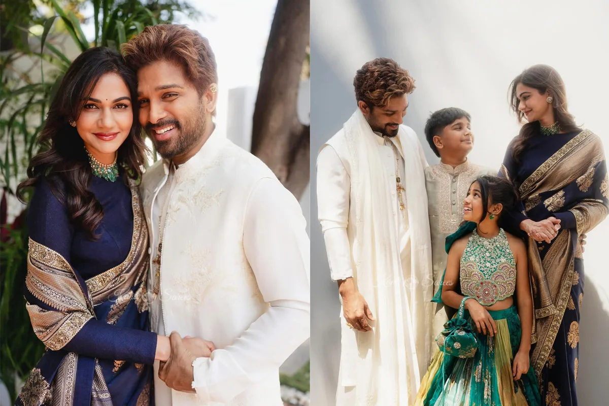 Top 10 Outfit Inspirations from Allu Arjun & Allu Sneha Reddy’s Elegant Ethnic Style 4 Allu Arjun & Allu Sneha Reddy