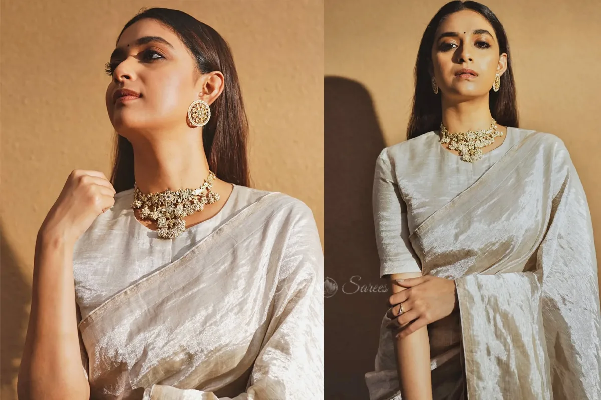 Celebrity High Neck Blouse Designs 