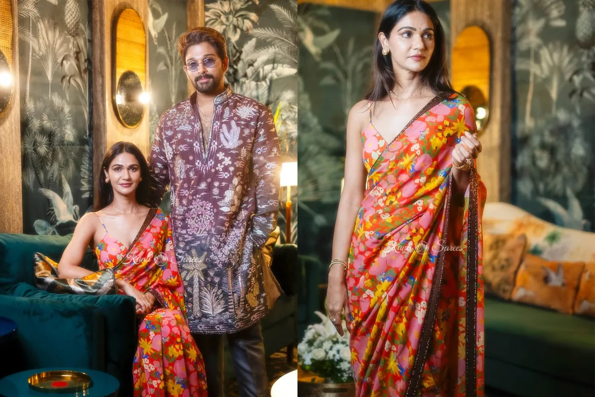 Top 10 Outfit Inspirations from Allu Arjun & Allu Sneha Reddy’s Elegant Ethnic Style 9 Allu Arjun & Allu Sneha Reddy