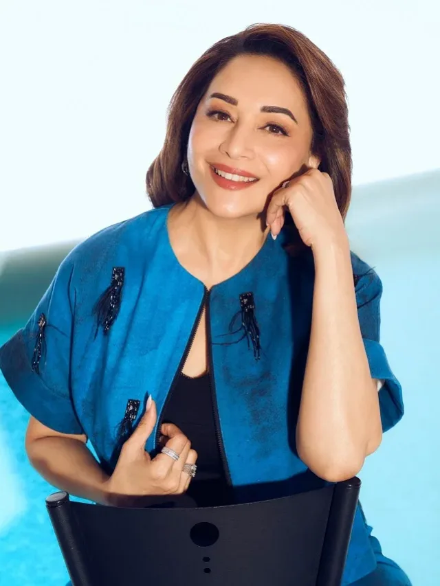 Madhuri Dixit Nene’s Elegant Blue Outfit Style