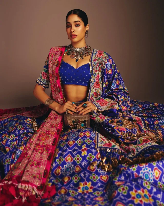 Janhvi Kapoor festive Patola lehenga look