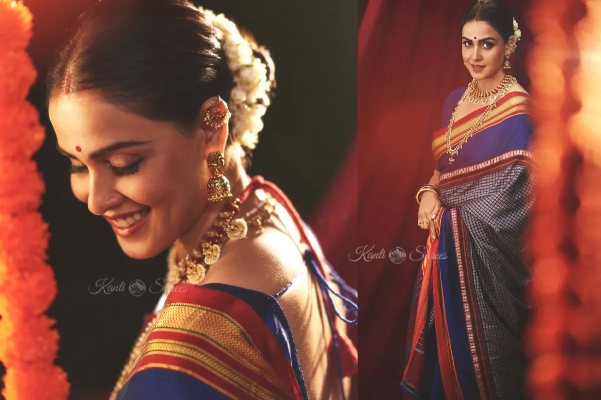 Genelia Deshmukh’s Ilkal saree