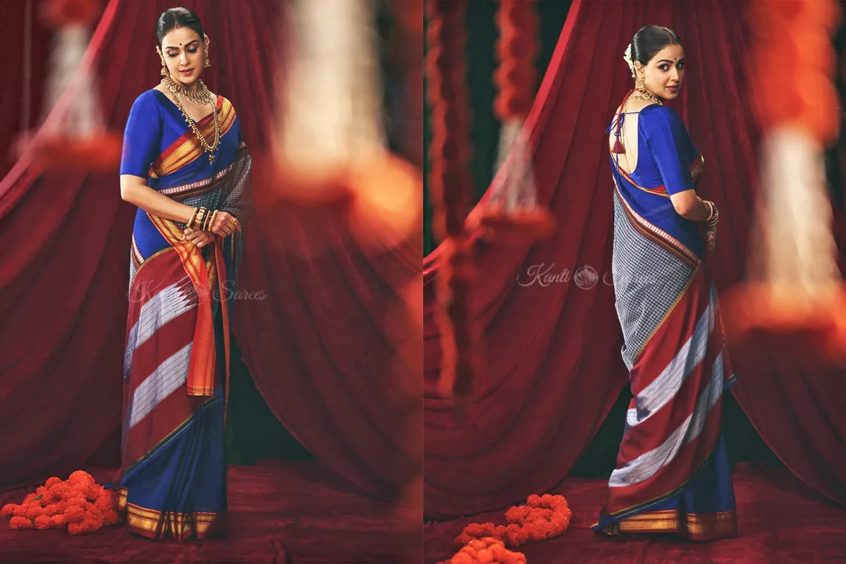 Genelia Deshmukh’s Ilkal saree