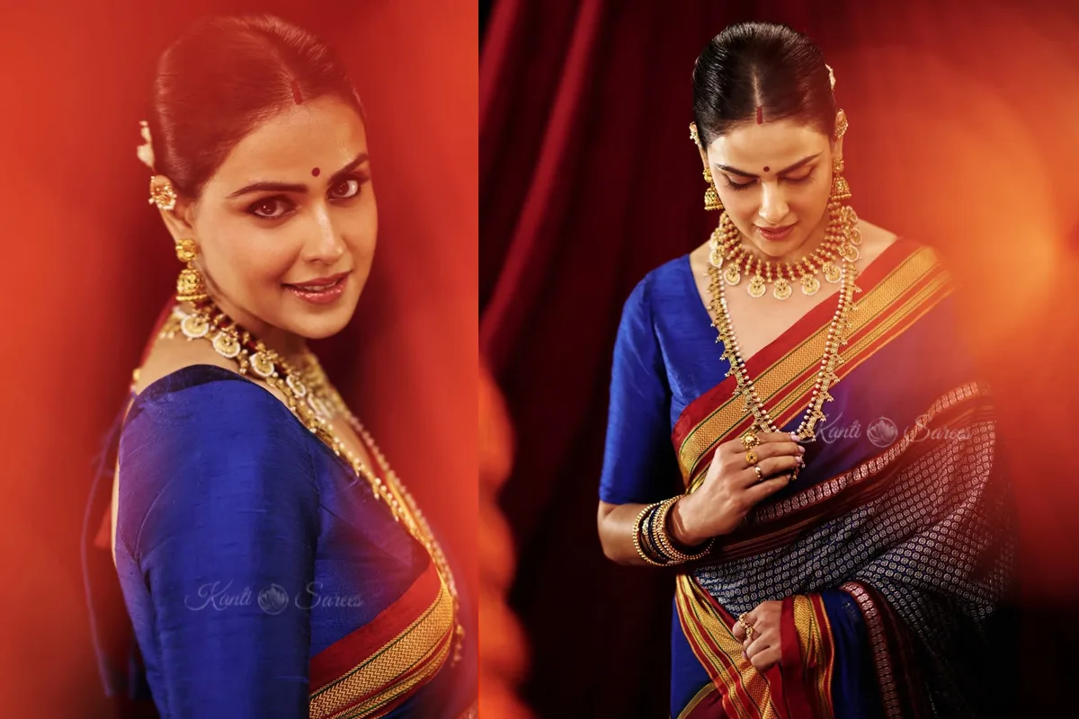Genelia Deshmukh’s Ilkal saree