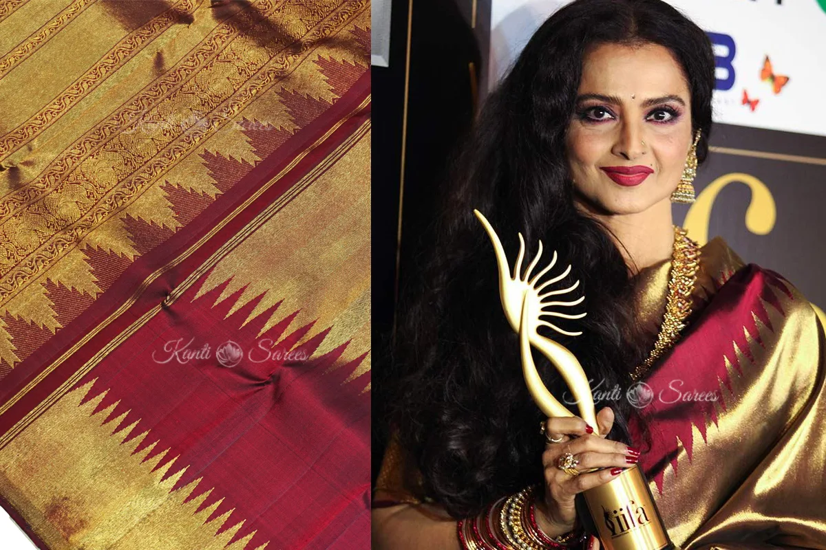Rekhaji’s rising border kanjivaram saree
