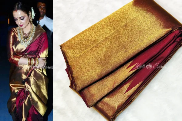 Rekhaji’s rising border kanjivaram saree