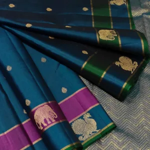 Peacock Blue Kanjivaram